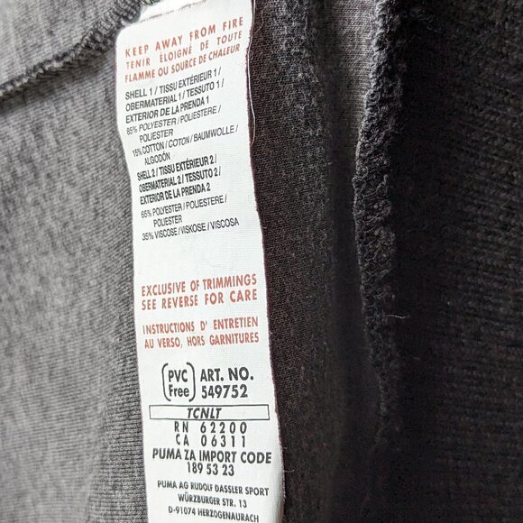 Puma XS black rhinestone zip up women's track jacket with white pinstripes - Picture 5 of 11